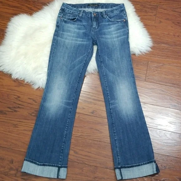 Y2K Low waisted Flare Dark Wash Jeans - Picture 3 of 7